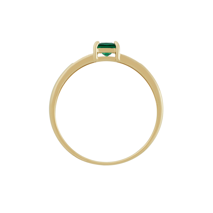 Кольцо из золота 585 пробы c бриллиантами и синтетическим изумрудом, Л 1116 6412 за 22000