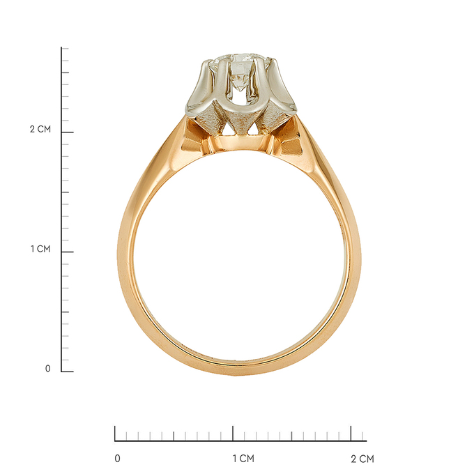 Кольцо из золота 585 пробы c бриллиантом, Л 4107 2383 за 130000