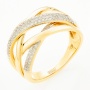 Кольцо из желтого золота 585 пробы c 98 бриллиантами Л09099887 фото 1