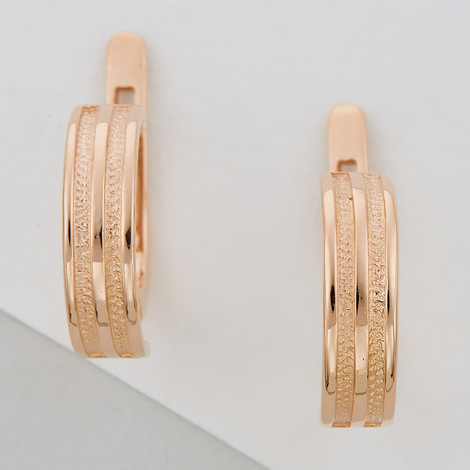 Серьги из красного золота 583 пробы