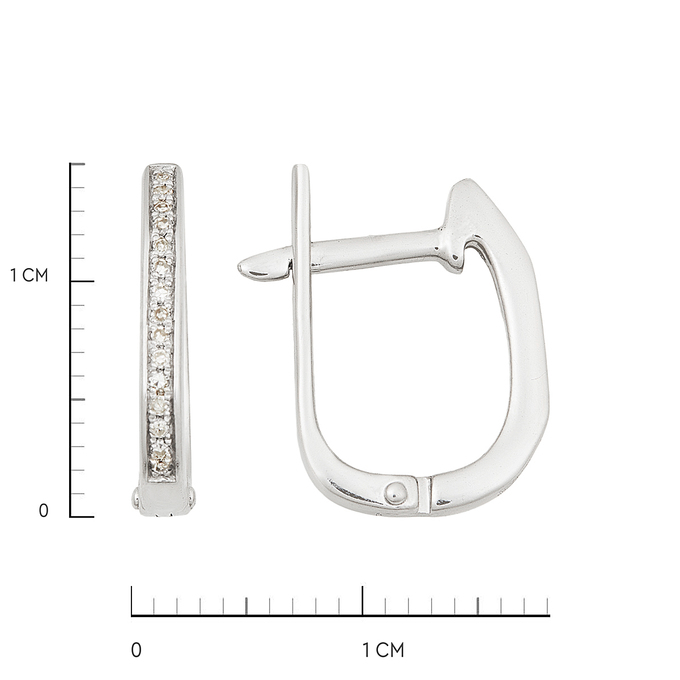 Серьги из золота 585 пробы c бриллиантами, Л 3506 9258 за 22200