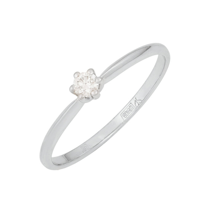 Кольцо из золота 585 пробы c бриллиантом