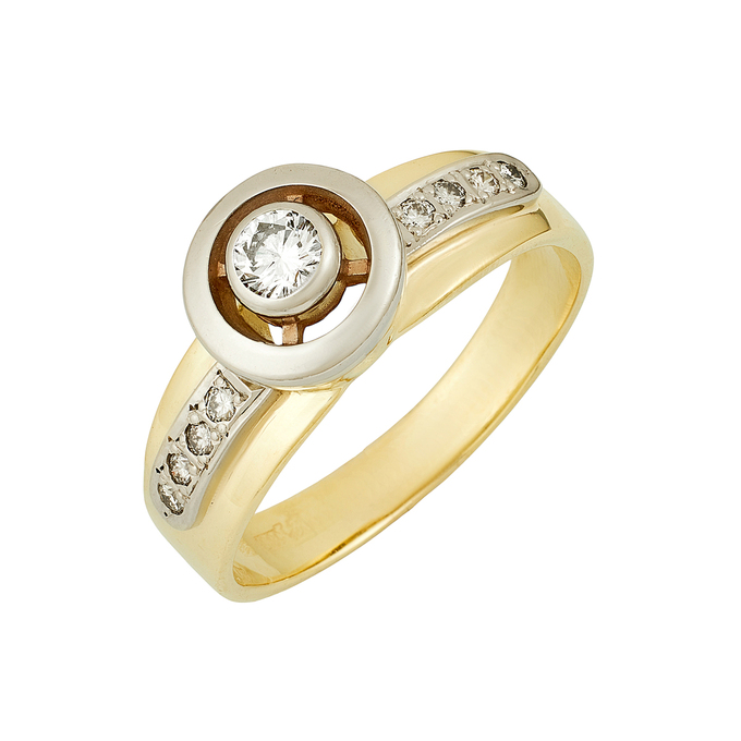 Кольцо из золота 585 пробы c бриллиантами, Л 1911 9609 за 93520