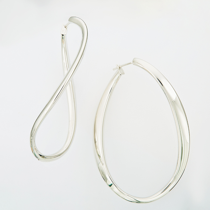 Серьги из белого золота 585 пробы