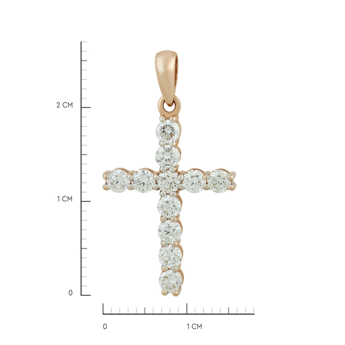 Подвеска из золота 585 пробы c бриллиантами, Л 1208 6684 за 77000