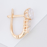 Серьги из золота 585 пробы c фианитами