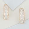 Серьги из красного золота 585 пробы c фианитами