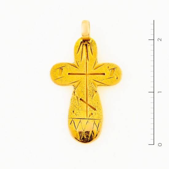Крестик из желтого золота 56 пробы