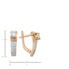Серьги из золота 585 пробы c 30 бриллиантами
