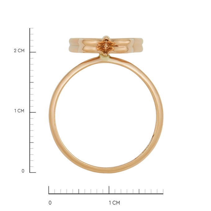 Кольцо из золота 585 пробы c перламутром, Л 2811 7979 за 21680