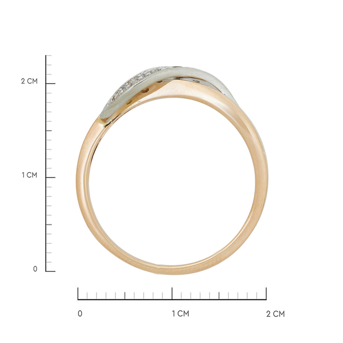 Кольцо из золота 585 пробы c 7 бриллиантами, Л 6600 1711 за 29520