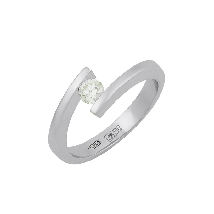 Кольцо из золота 750 пробы c бриллиантом, Л 3606 3434 за 95550