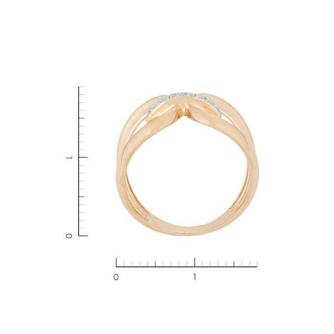 Кольцо из золота 585 пробы c 9 бриллиантами, Л 7302 0693 за 22000