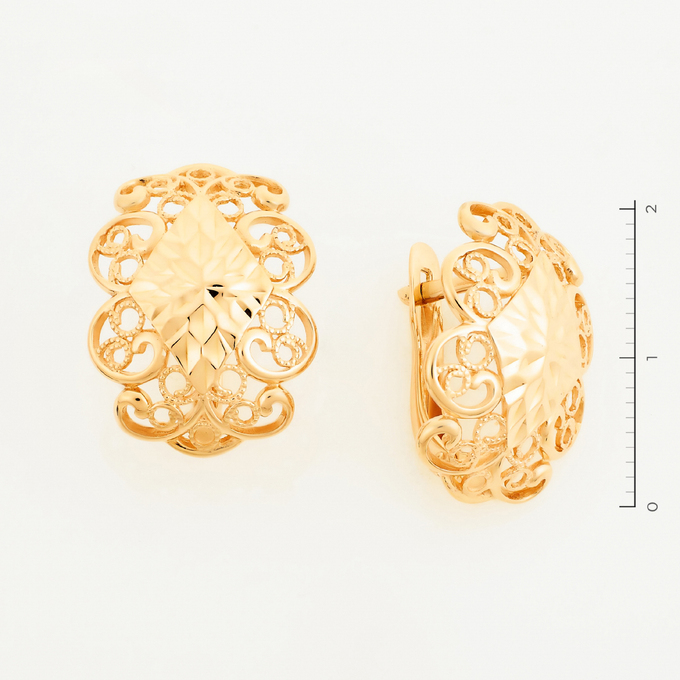 Серьги из красного золота 585 пробы