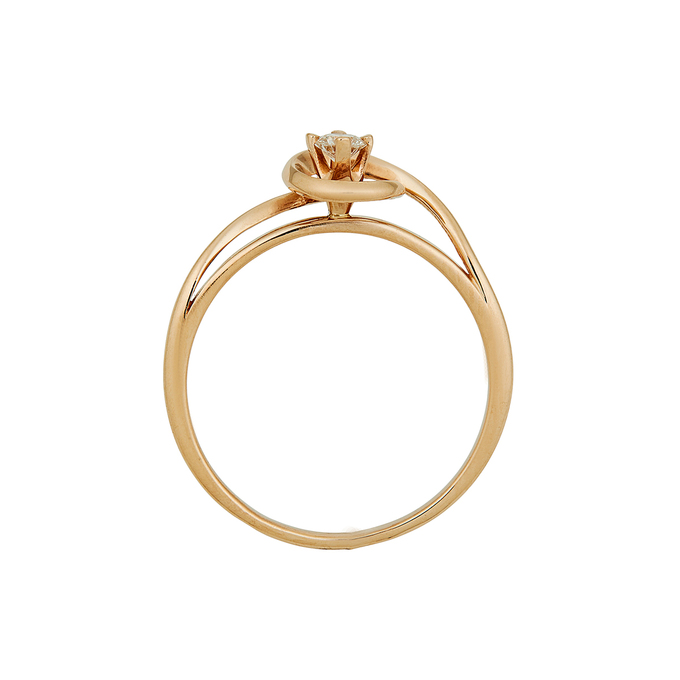 Кольцо из золота 585 пробы c бриллиантом, Л 4103 4921 за 46400