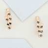 Серьги из красного золота 585 пробы c фианитами