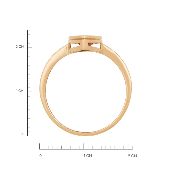 Кольцо из золота 585 пробы c синтетическим камнем, Л 7303 5937 за 24640