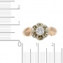 Кольцо из комбинированного золота 583 пробы c 1 бриллиантом Л36047805 фото 3