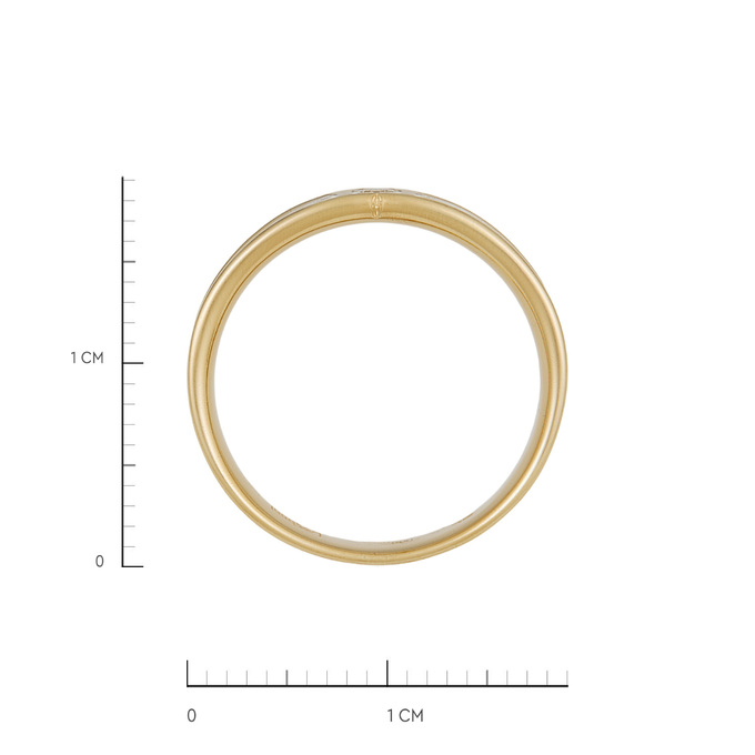 Кольцо из золота 585 пробы c бриллиантом, Л 6302 6027 за 38000