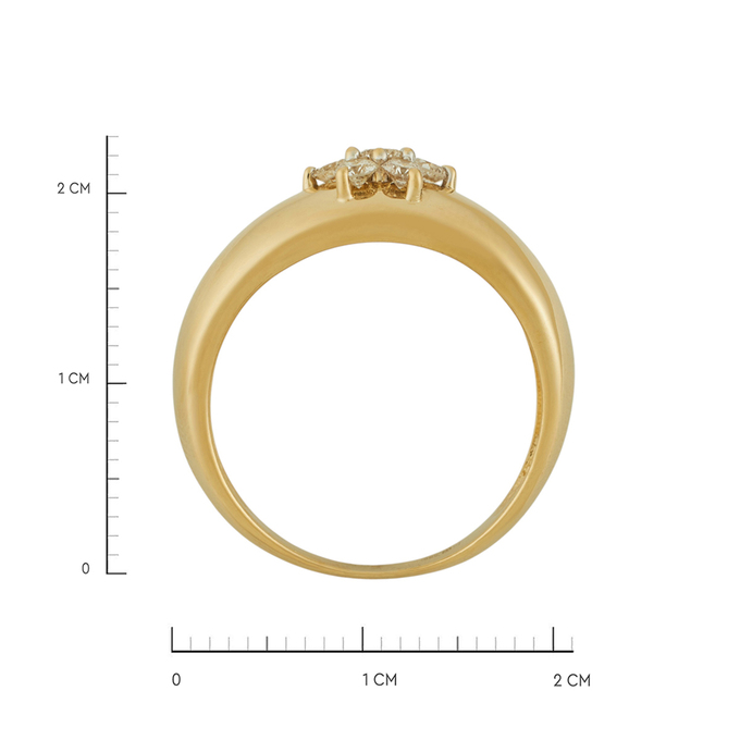 Кольцо из золота 585 пробы c бриллиантами, Л 4710 7545 за 78800