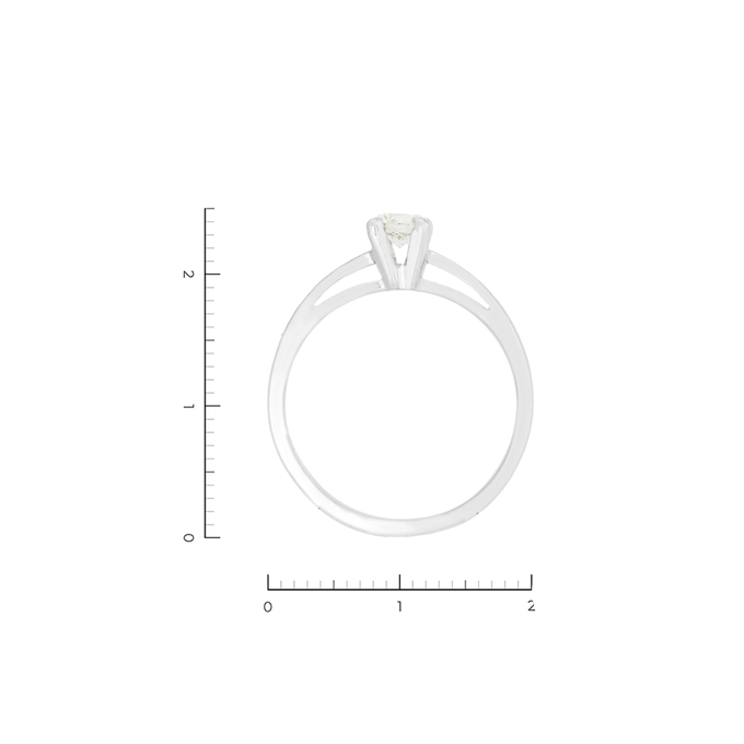 Кольцо из золота 585 пробы c 1 бриллиантом, Л 6102 3978 за 71200