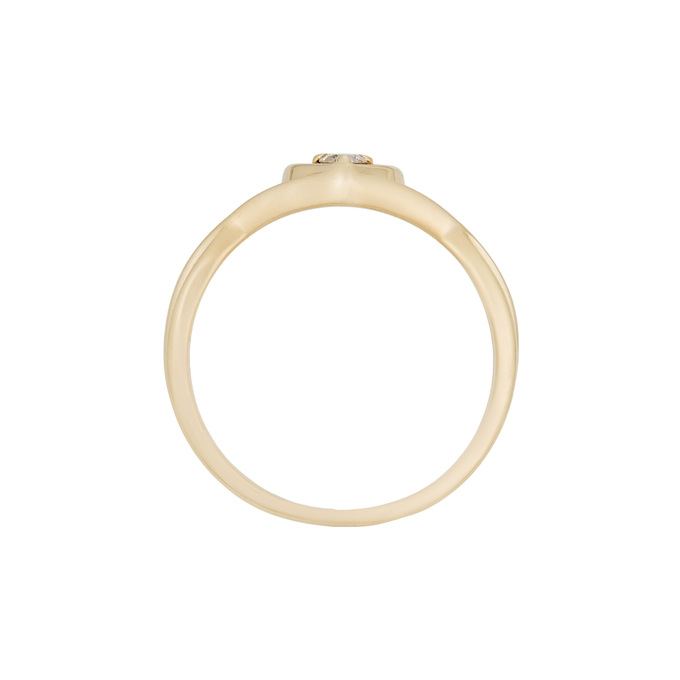 Кольцо из золота 585 пробы c бриллиантом, Л 3507 0156 за 28400