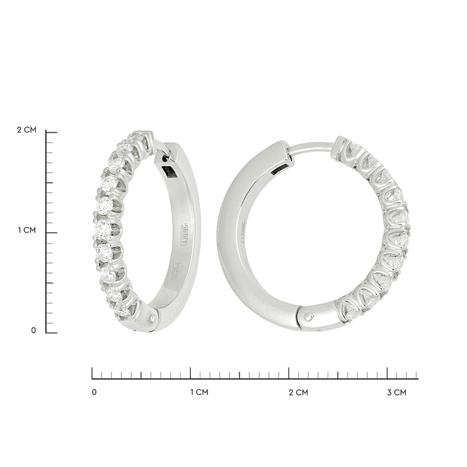 Серьги из золота 585 пробы с бриллиантами, Л 2011 0924 за 125000