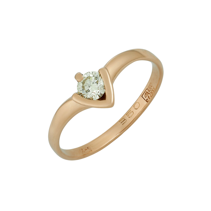 Кольцо из золота 585 пробы c бриллиантом, Л 2811 6863 за 58800