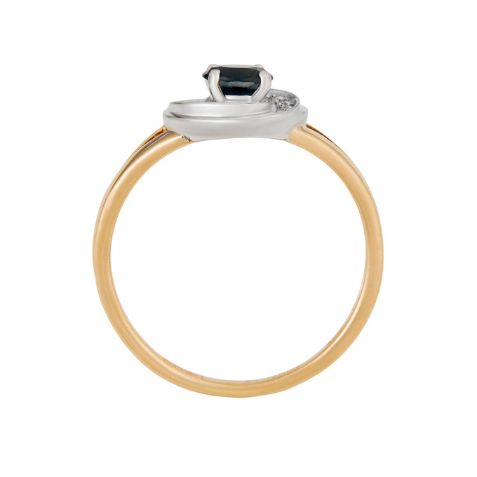 Кольцо из золота 585 пробы c сапфиром и бриллиантами, Л 2812 4075 за 40700