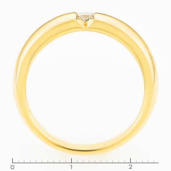 Кольцо из желтого золота 750 пробы c 1 бриллиантом, Л63017736 за 95000