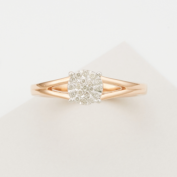 Кольцо из золота 585 пробы c бриллиантами, Л 6900 1655 за 41230