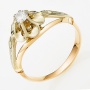 Кольцо из комбинированного золота 585 пробы c 1 бриллиантом Л35055218 фото 1