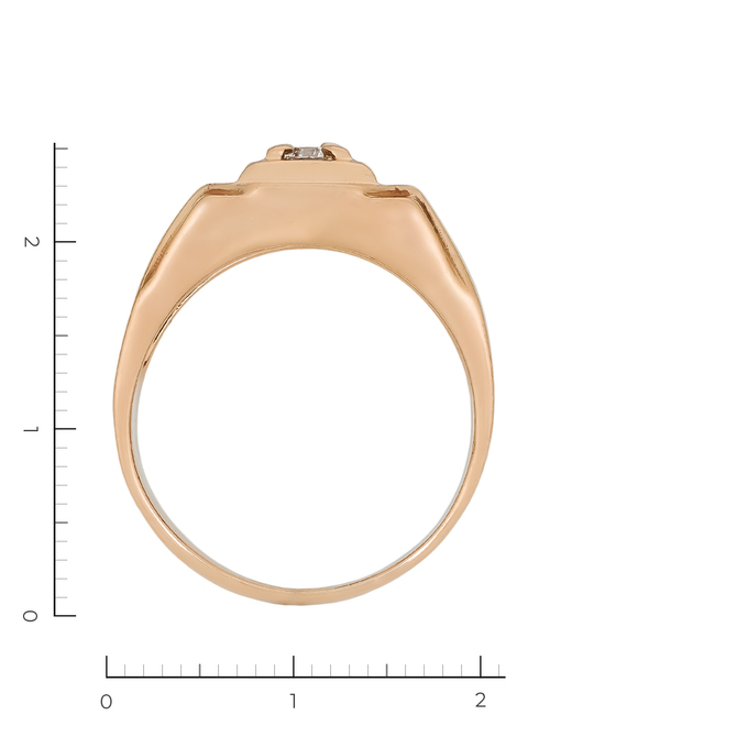 Кольцо из красного золота 585 пробы c 1 бриллиантом, Л 3013 4762 за 50700
