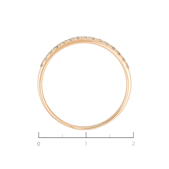 Кольцо из золота 585 пробы c 15 бриллиантами, Л 2810 5644 за 17600