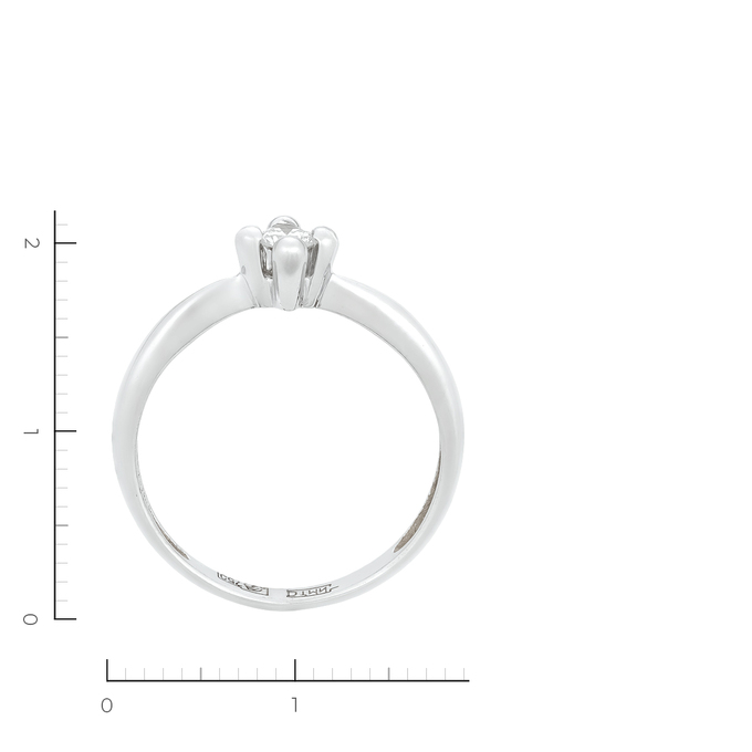 Кольцо из белого золота 750 пробы c 1 бриллиантом, Л 1811 2598 за 29200