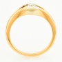 Кольцо из комбинированного золота 585 пробы c 1 бриллиантом Л43015259 фото 3