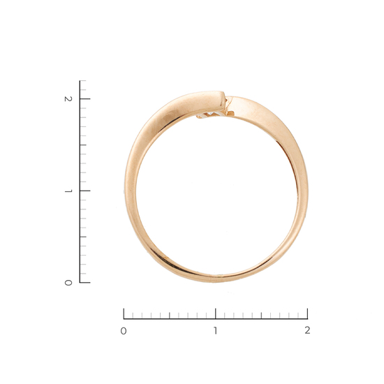 Кольцо из красного золота 585 пробы c 1 бриллиантом, Л18112957 за 20400