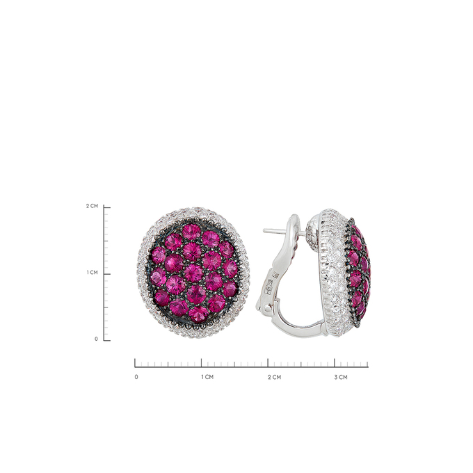 Серьги из золота 750 пробы c рубинами и бриллиантами, К 0000 2803 за 333870