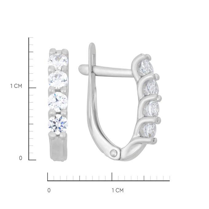 Серьги из золота 585 пробы c фианитами, К 0000 3932 за 25200