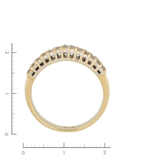 Кольцо из желтого золота 585 пробы c 39 бриллиантами, Л16093430 за 31140