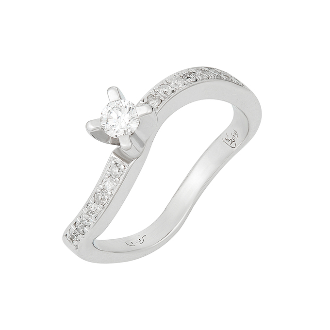 Кольцо из золота 585 пробы c бриллиантами, Л 2010 8360 за 48230