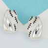 Серьги из белого золота 585 пробы c фианитами