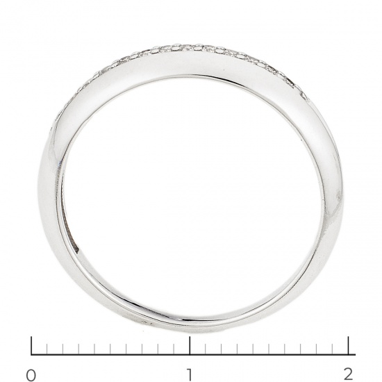 Кольцо из белого золота 585 пробы c фианитами, Л29121202 за 6500