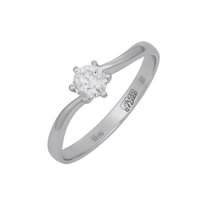 Кольцо из золота 585 пробы c бриллиантом, Л 0616 6440 за 55520