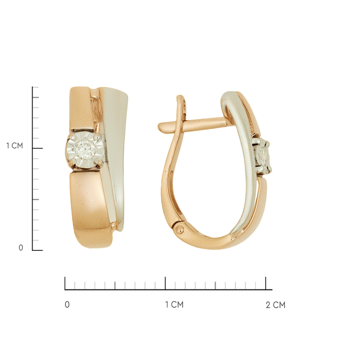 Серьги из золота 585 пробы c бриллиантами, Л 6202 0786 за 31040