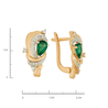 Серьги из золота 585 пробы c изумрудами и бриллиантами