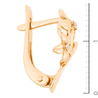 Серьги из красного золота 585 пробы c 4 бриллиантами