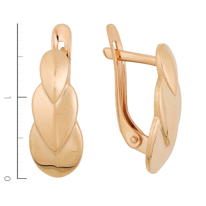 Серьги из красного золота 585 пробы