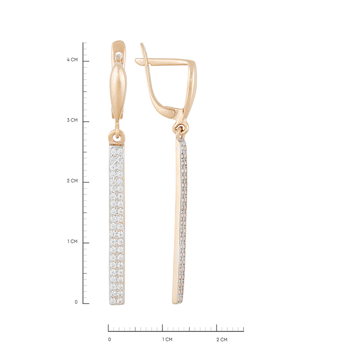 Серьги из золота 585 пробы c фианитами, К 0000 2698 за 24700