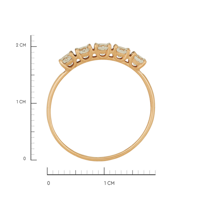 Кольцо из золота 585 пробы c фианитами, Л 3911 5528 за 9200